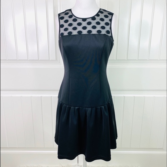 Eliza J Illusion Dot Drop Waist Mini Party Dress 4 - Picture 2 of 7